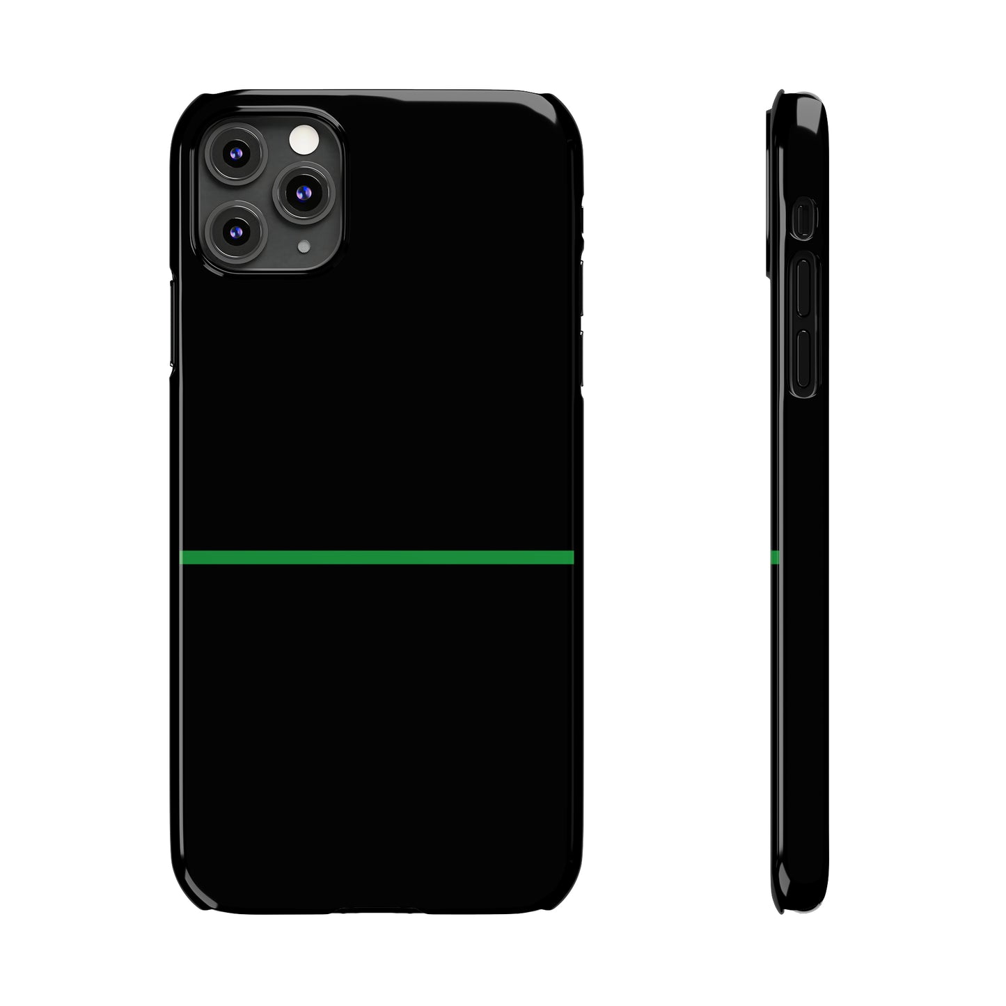 Thin Line Collection (Thin Green Line) - iPhone Cases