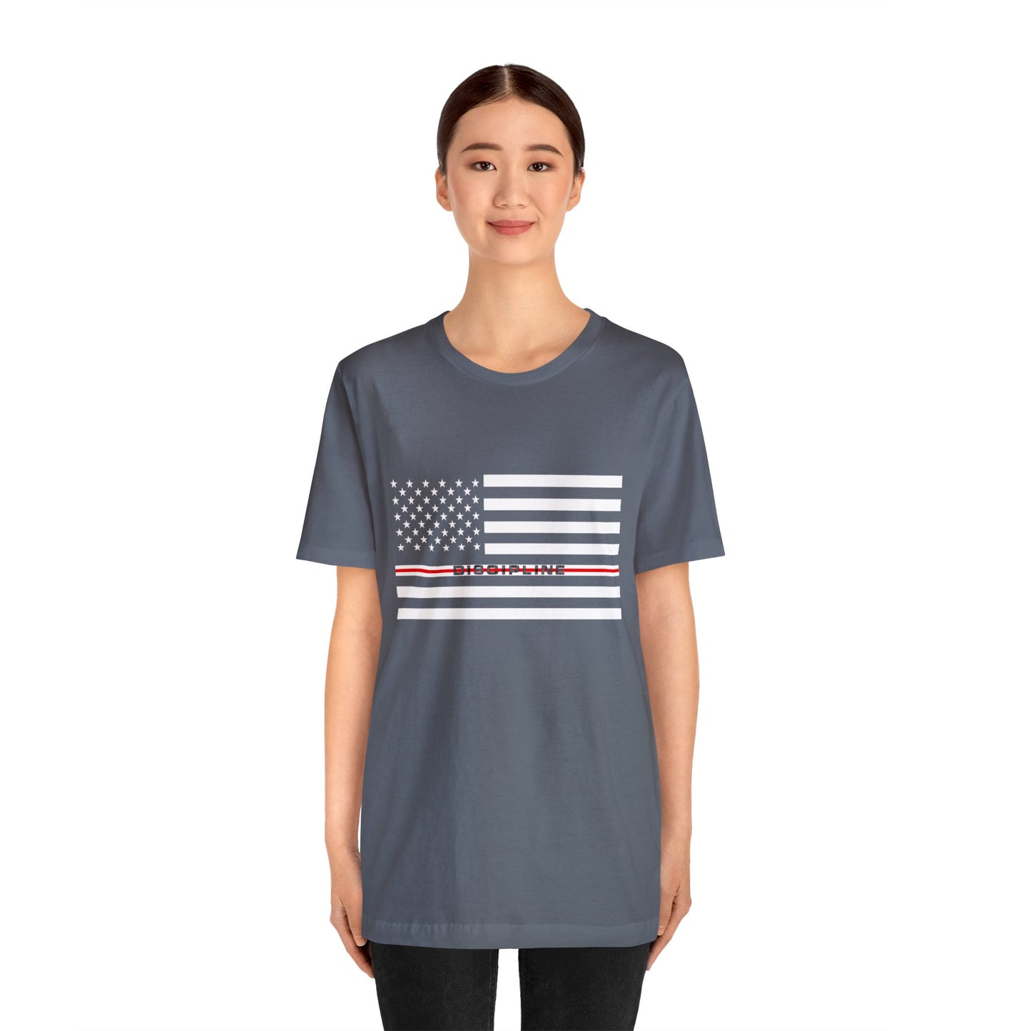 Classic Collection - Thin Red & White Line (Discipline) - Unisex Jersey Short Sleeve Tee