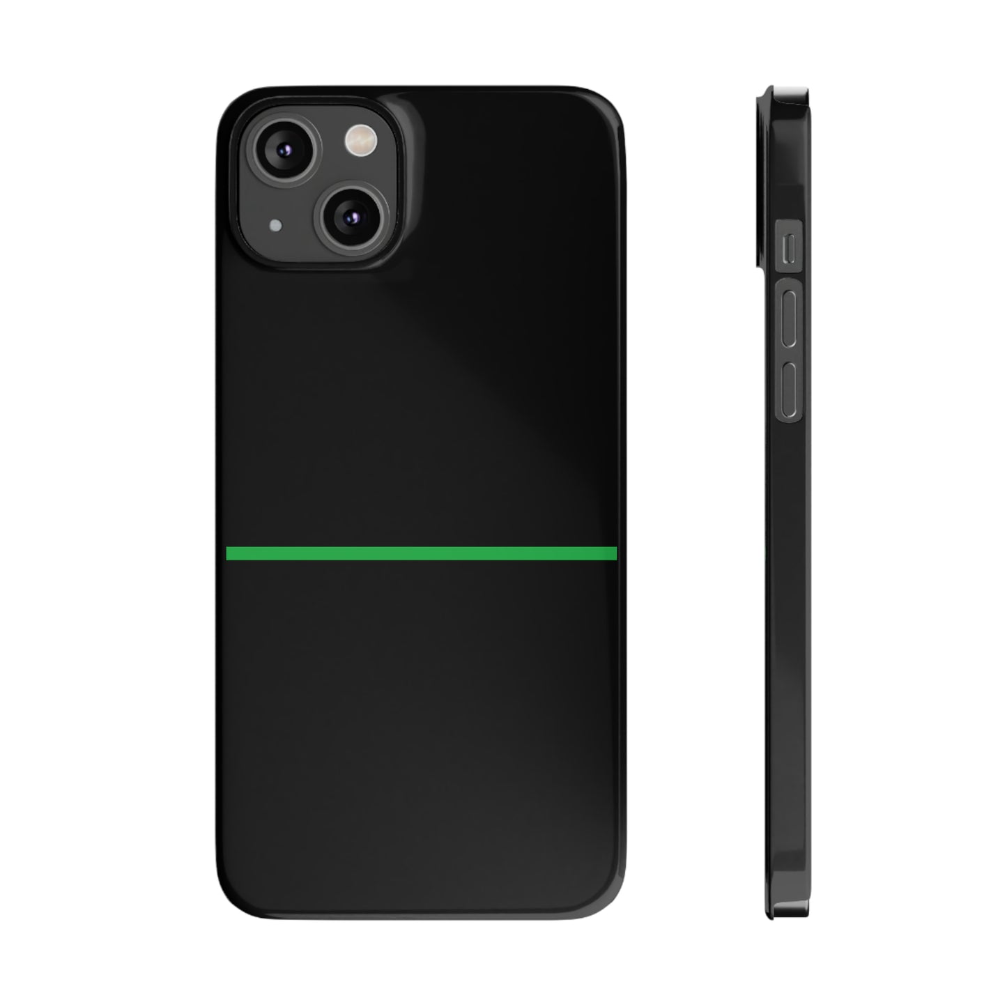 Thin Line Collection (Thin Green Line) - iPhone Cases