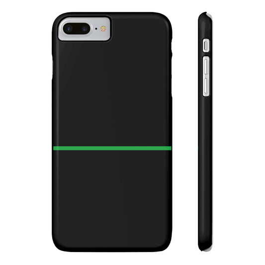 Thin Line Collection (Thin Green Line) - iPhone Cases