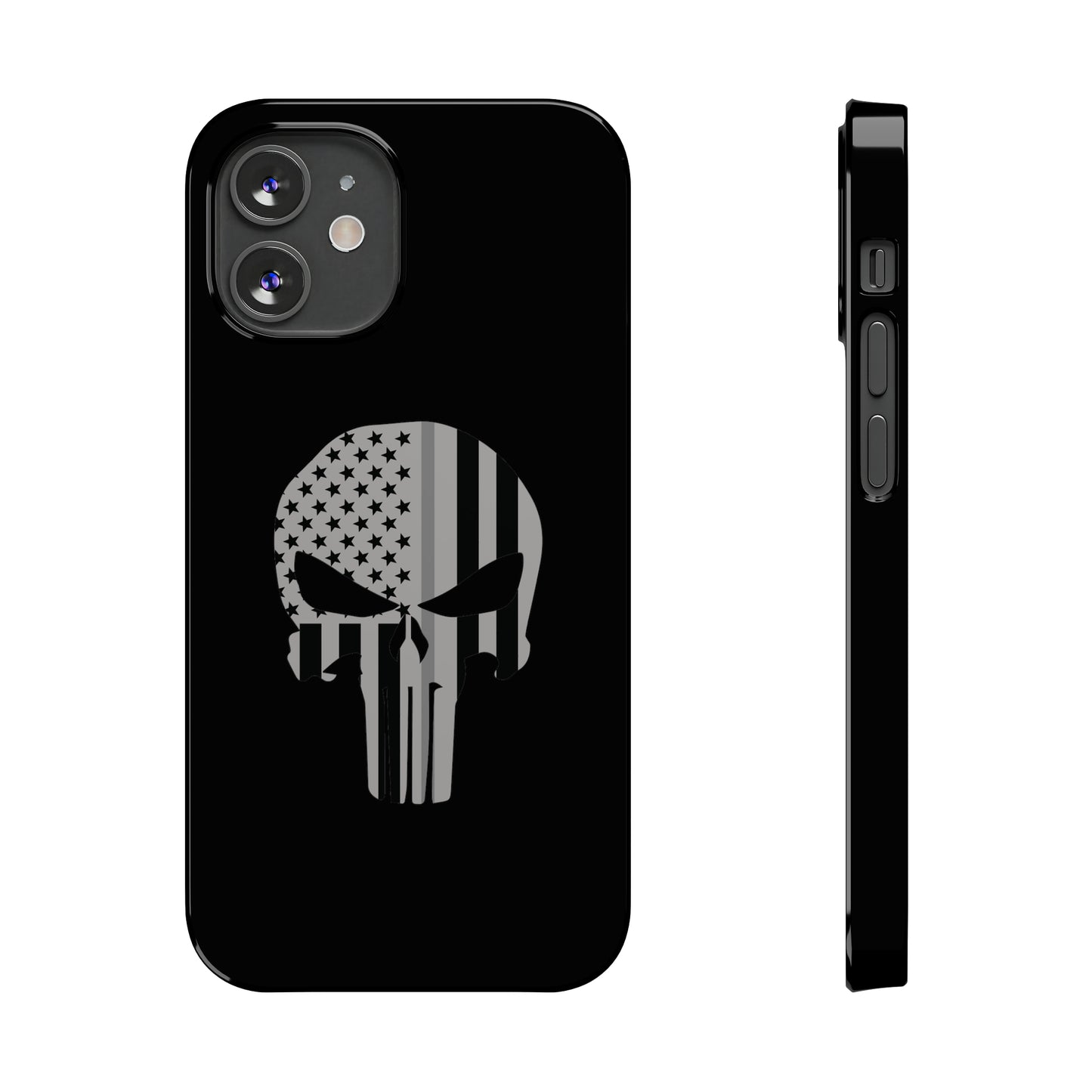 American Punisher Collection (Thin Silver Line) - iPhone Cases