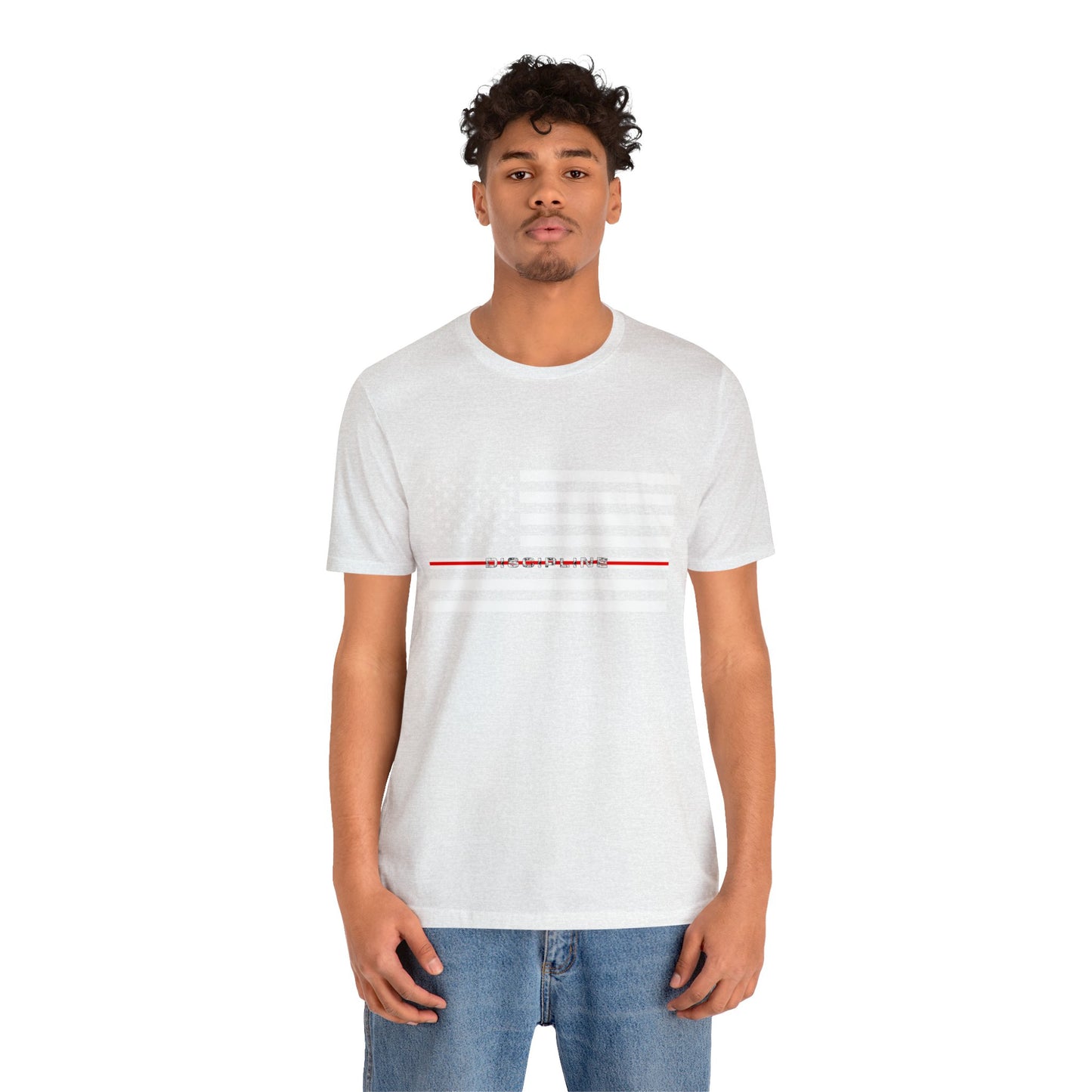 Classic Collection - Thin Red & White Line (Discipline) - Unisex Jersey Short Sleeve Tee