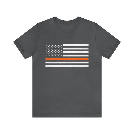 Short Sleeve Tee - Thin Orange Line