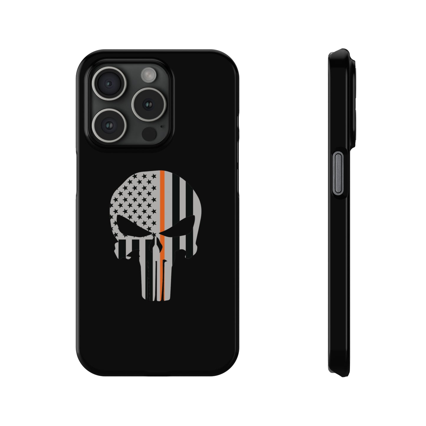 American Punisher Collection (Thin Orange Line) - iPhone Cases