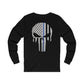 American Punisher Collection (Thin Blue Line) - Unisex Jersey Long Sleeve Tee