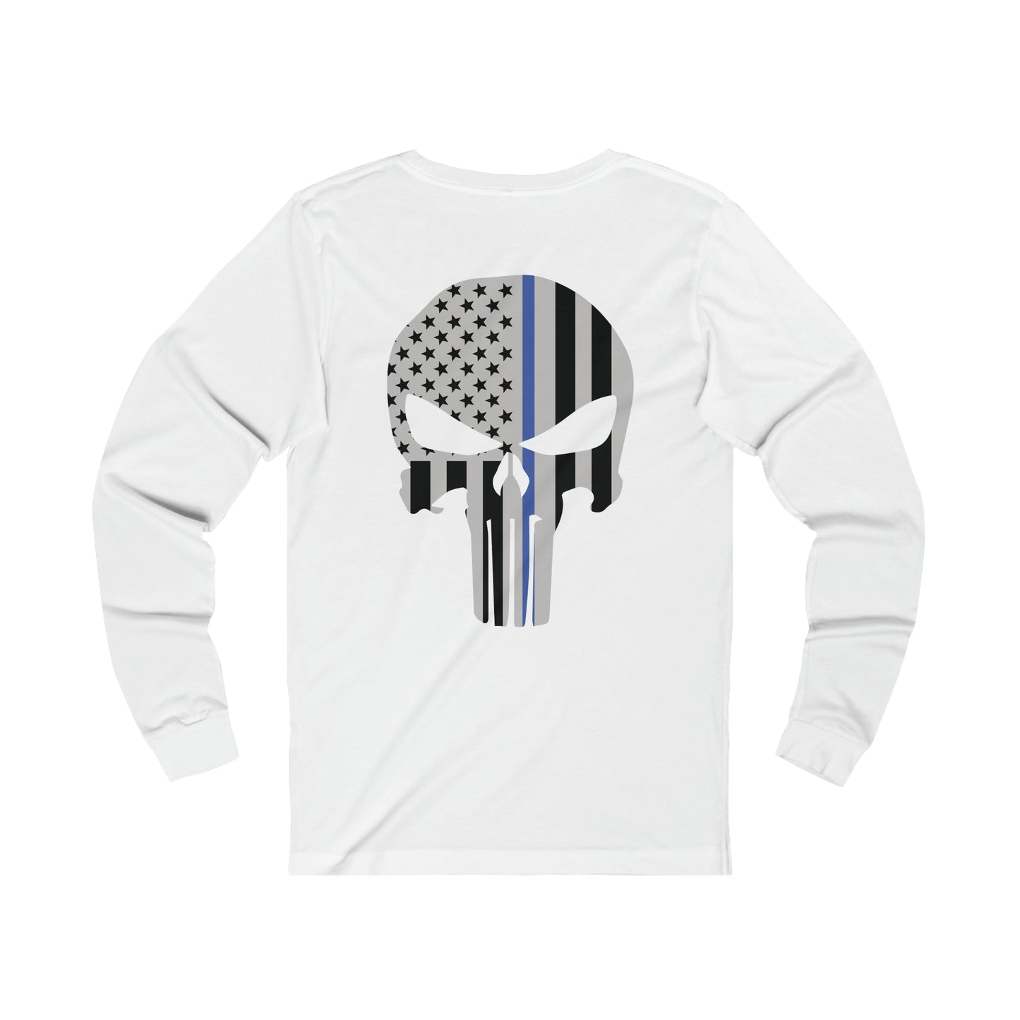 American Punisher Collection (Thin Blue Line) - Unisex Jersey Long Sleeve Tee