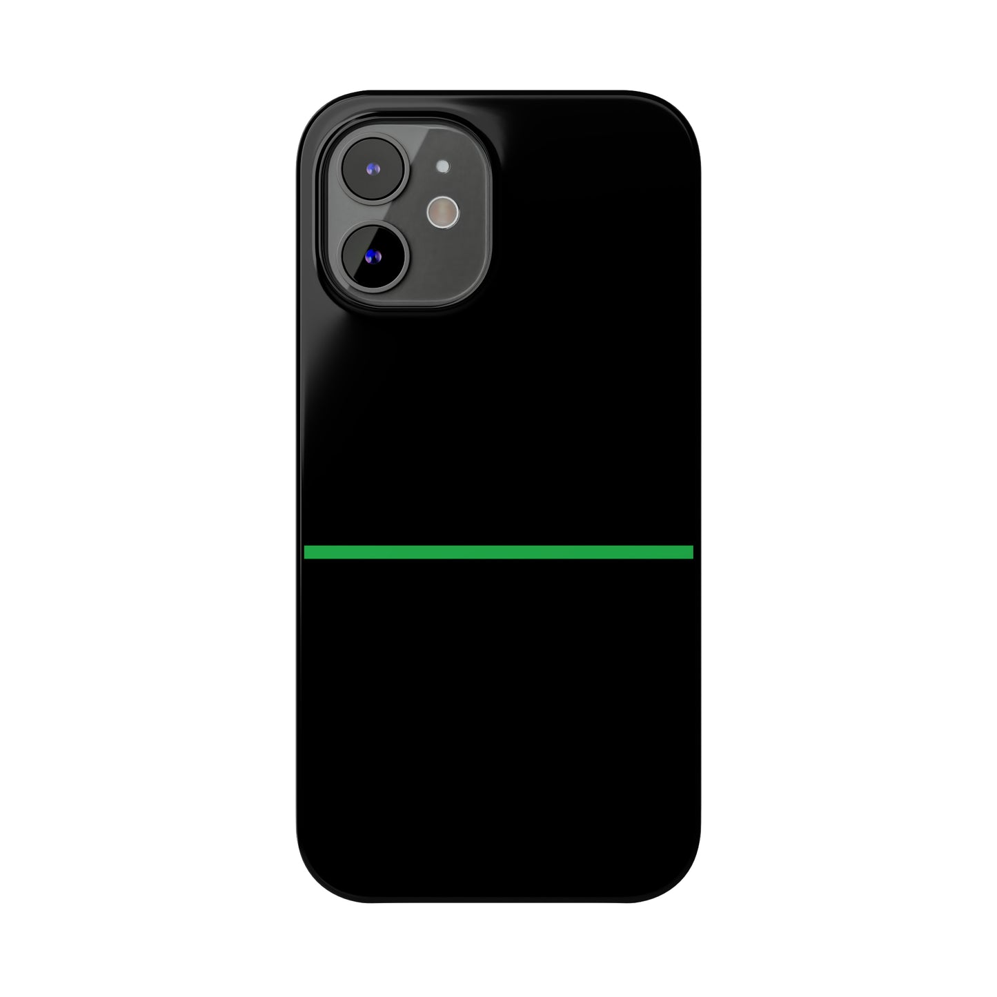 Thin Line Collection (Thin Green Line) - iPhone Cases