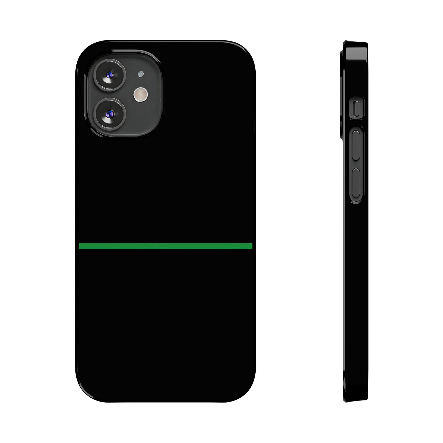 Thin Line Collection (Thin Green Line) - iPhone Cases