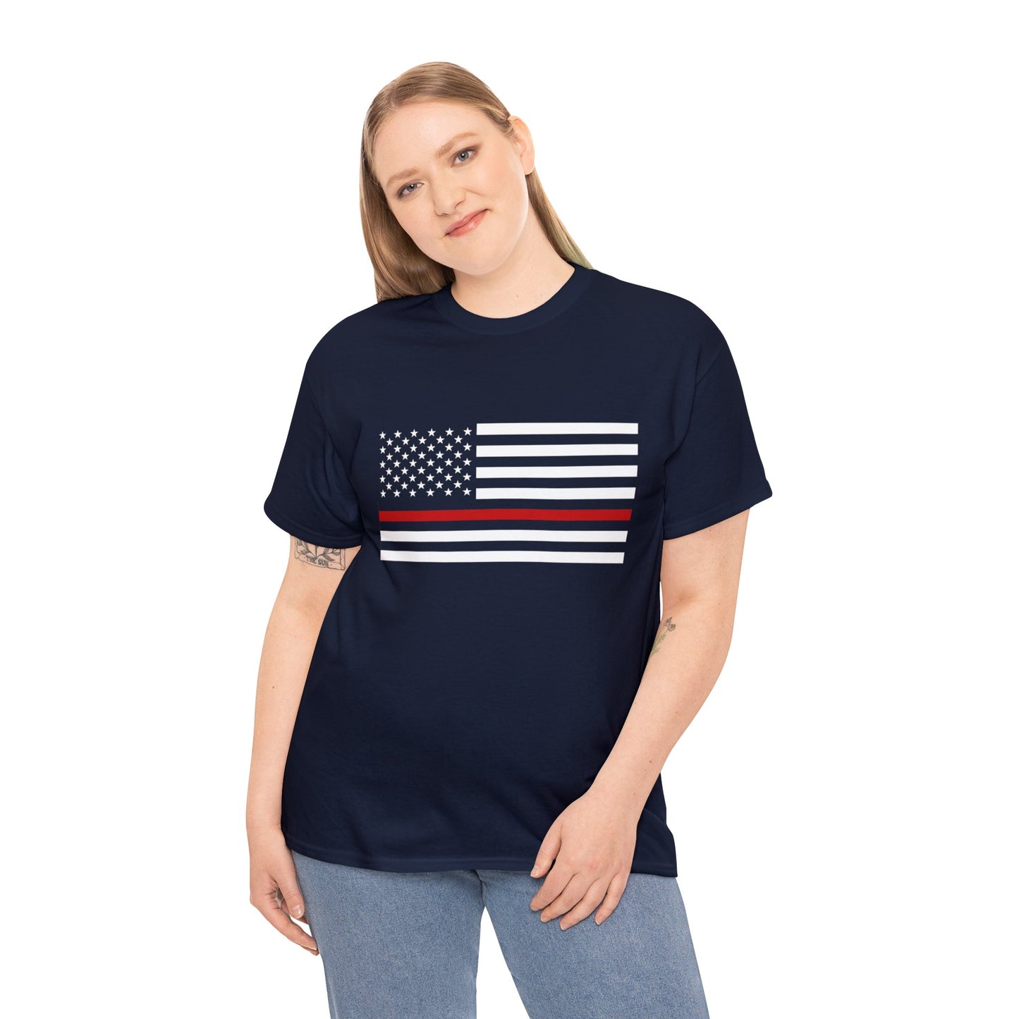 Heavy Cotton Tee - Thin Red Line