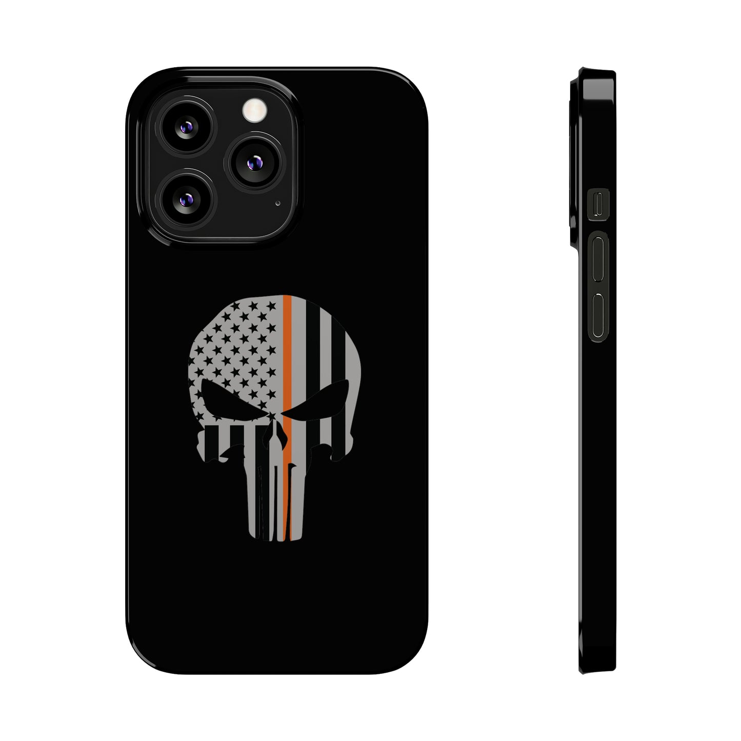 American Punisher Collection (Thin Orange Line) - iPhone Cases