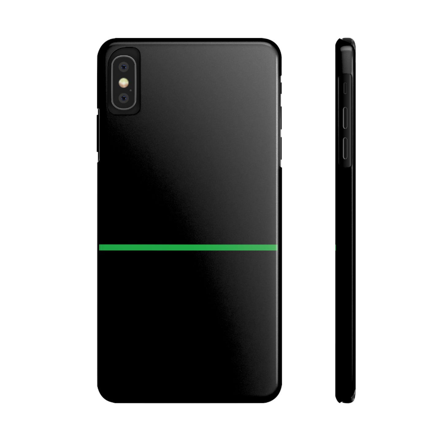 Thin Line Collection (Thin Green Line) - iPhone Cases