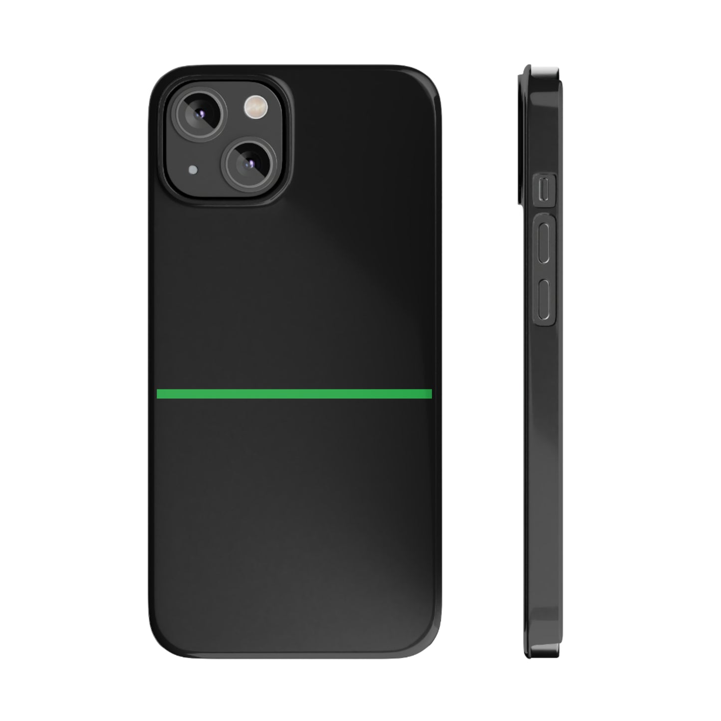 Thin Line Collection (Thin Green Line) - iPhone Cases