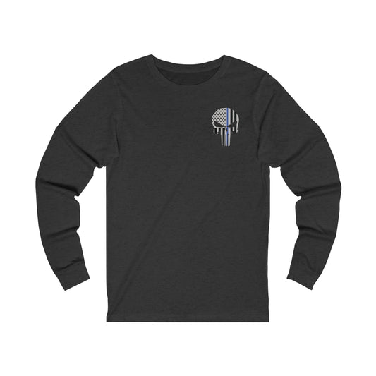 American Punisher Collection (Thin Blue Line) - Unisex Jersey Long Sleeve Tee