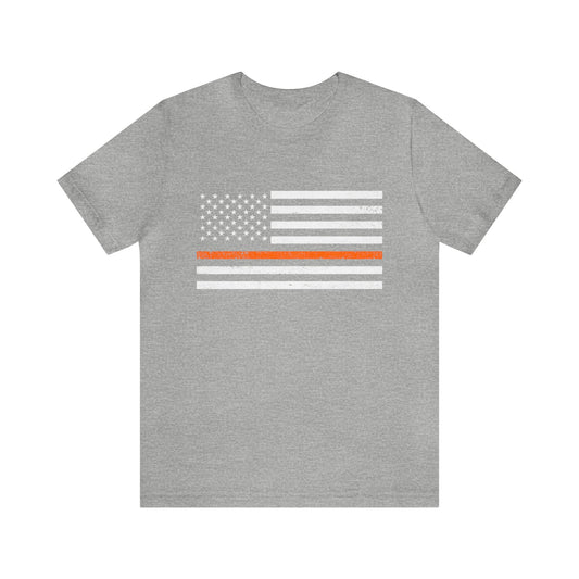 Short Sleeve Tee - Thin Orange Line