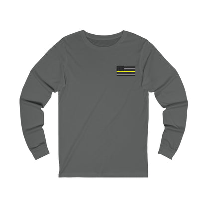 Never Forget Collection (Thin Yellow Line) - Unisex Jersey Long Sleeve Tee