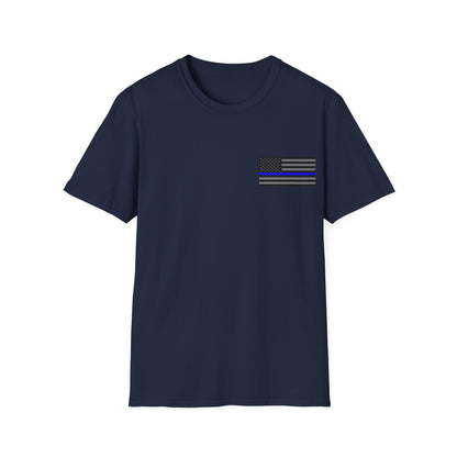 Never Forget Collection (Thin Blue Line) - Unisex Softstyle T-Shirt