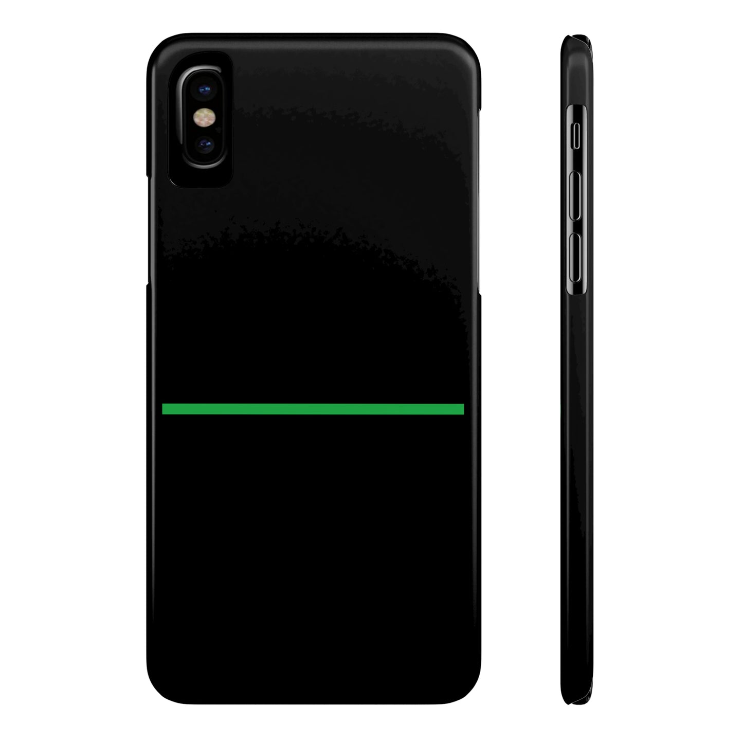 Thin Line Collection (Thin Green Line) - iPhone Cases