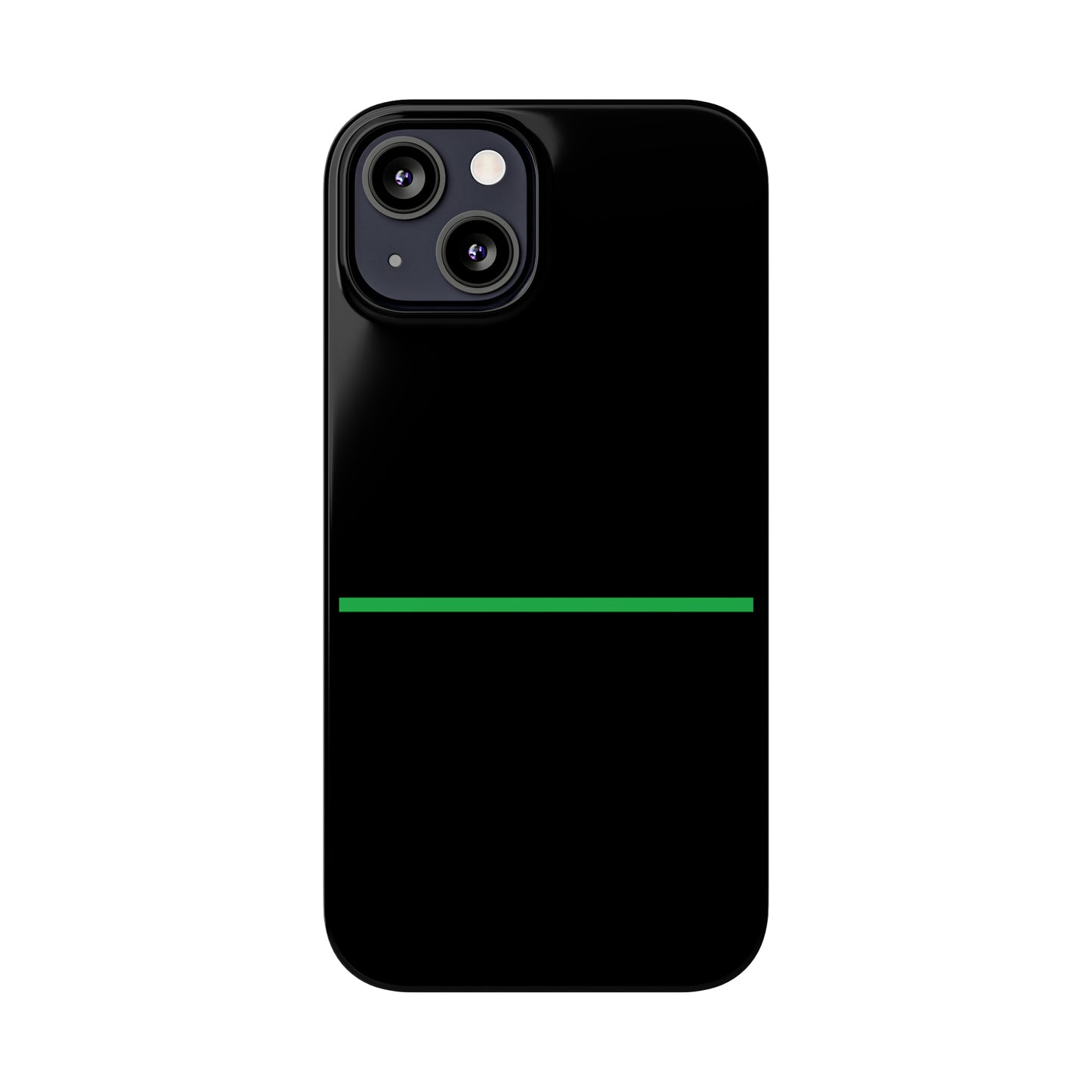 Thin Line Collection (Thin Green Line) - iPhone Cases