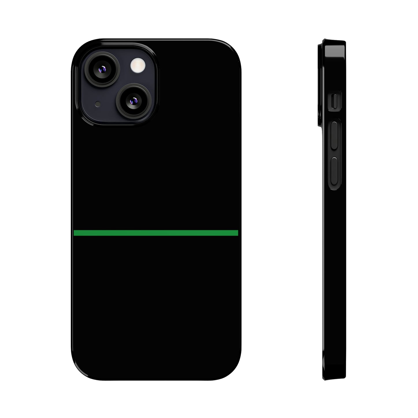 Thin Line Collection (Thin Green Line) - iPhone Cases