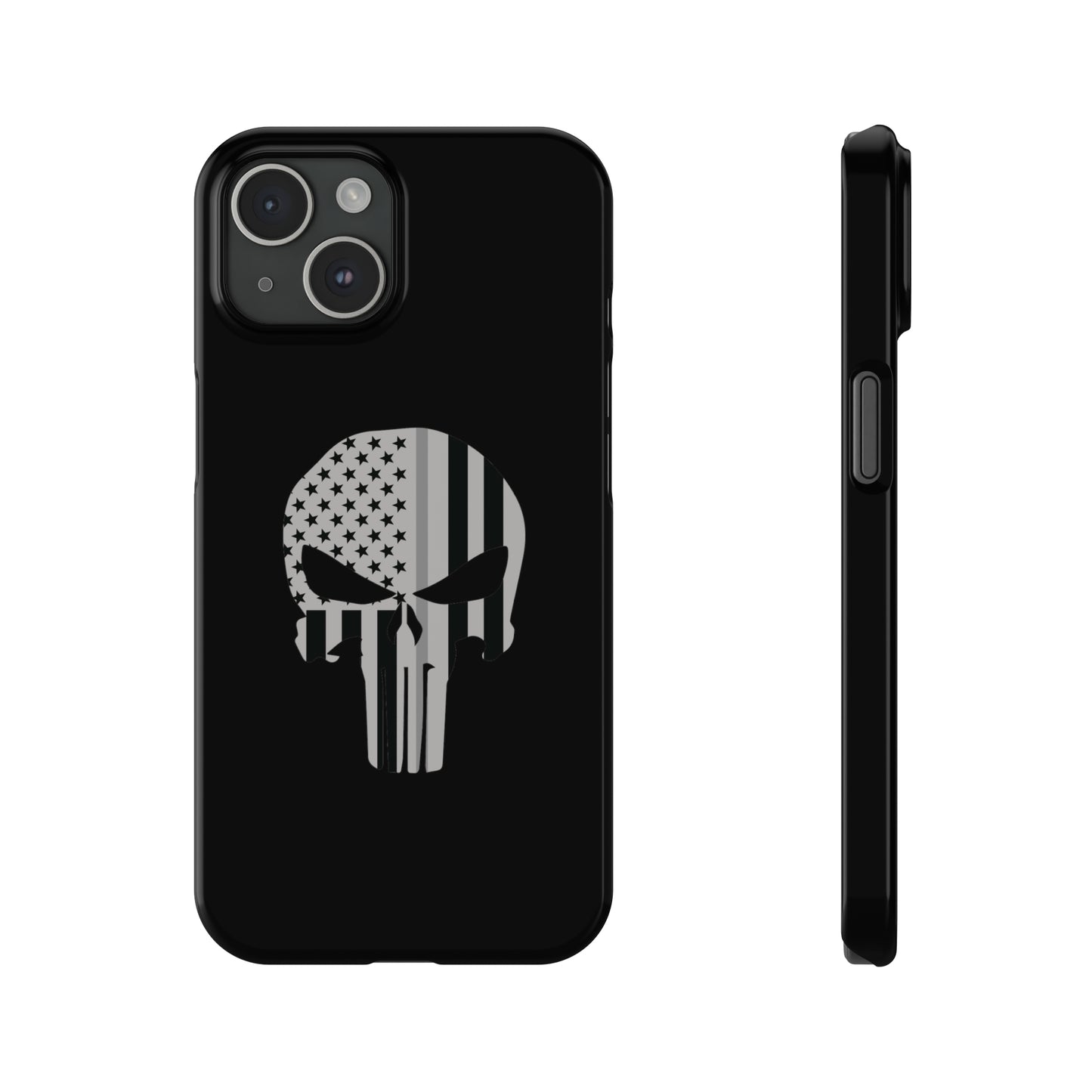 American Punisher Collection (Thin Silver Line) - iPhone Cases