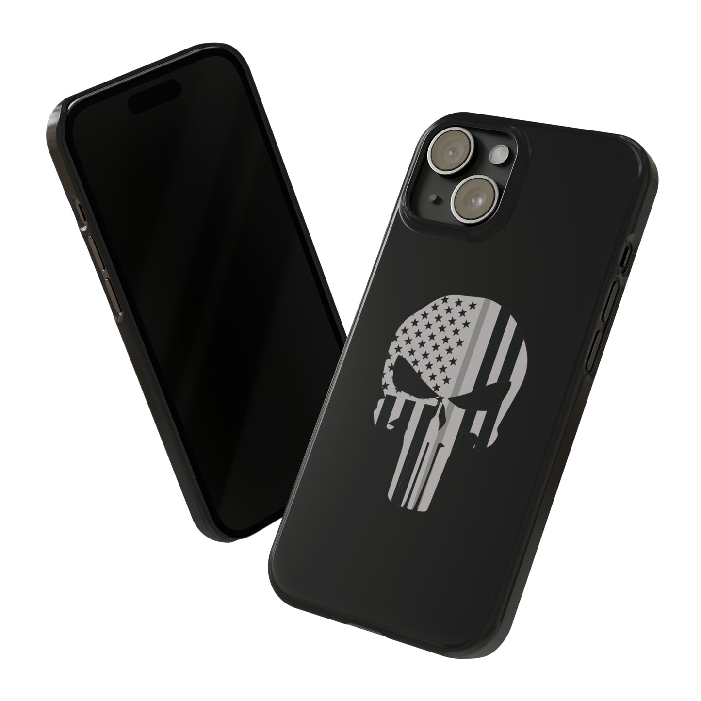 American Punisher Collection (Thin Silver Line) - iPhone Cases