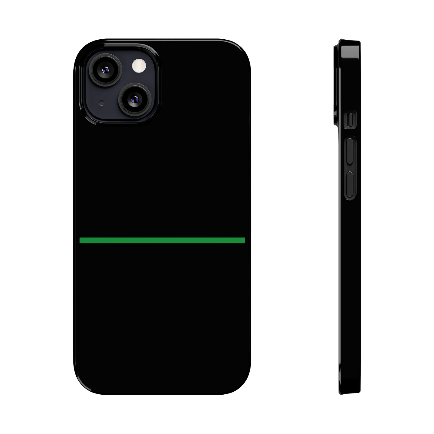 Thin Line Collection (Thin Green Line) - iPhone Cases