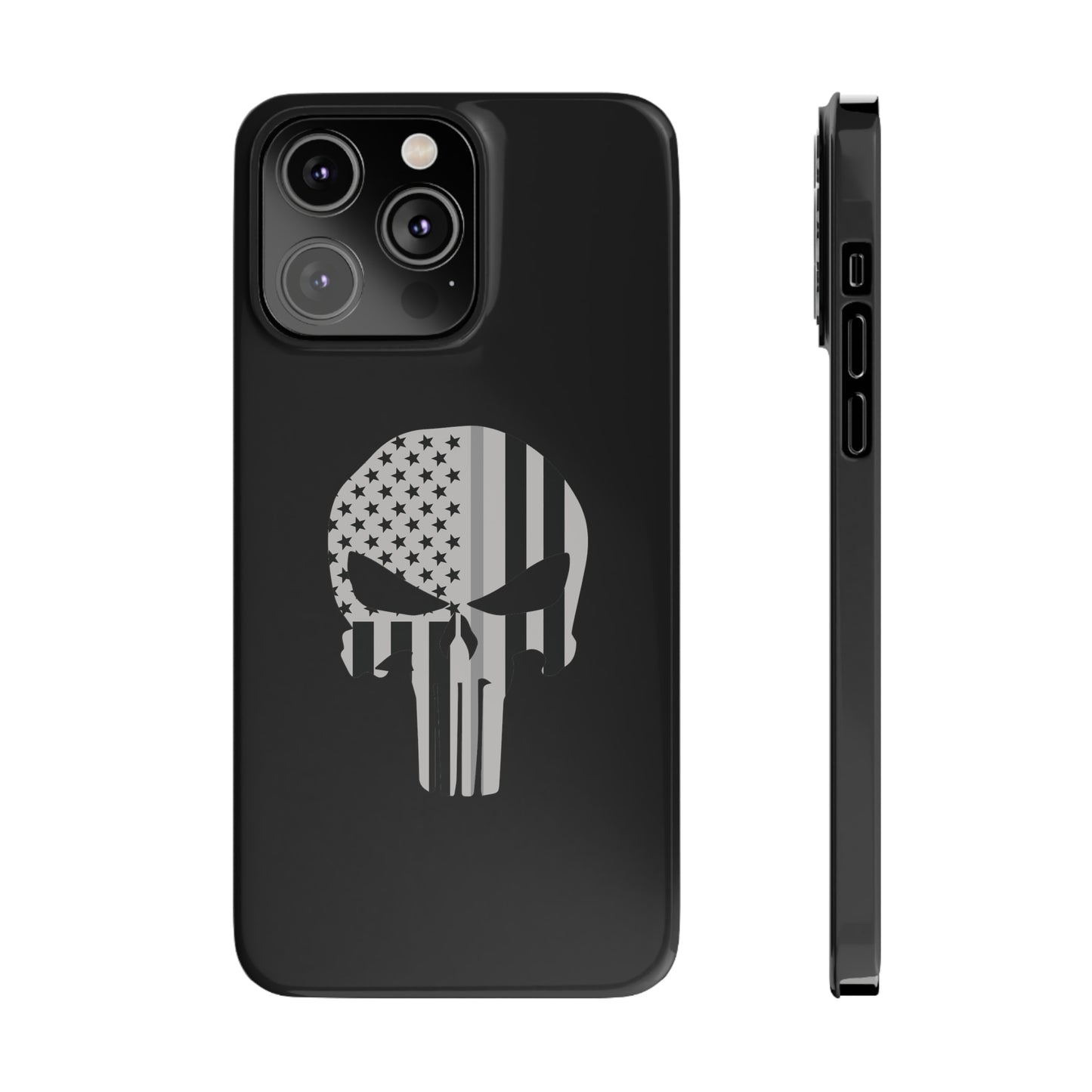 American Punisher Collection (Thin Silver Line) - iPhone Cases