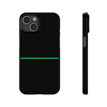 Thin Line Collection (Thin Green Line) - iPhone Cases