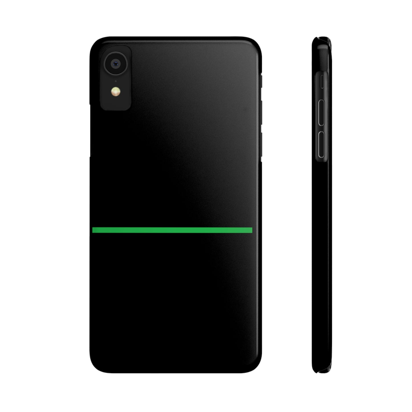 Thin Line Collection (Thin Green Line) - iPhone Cases