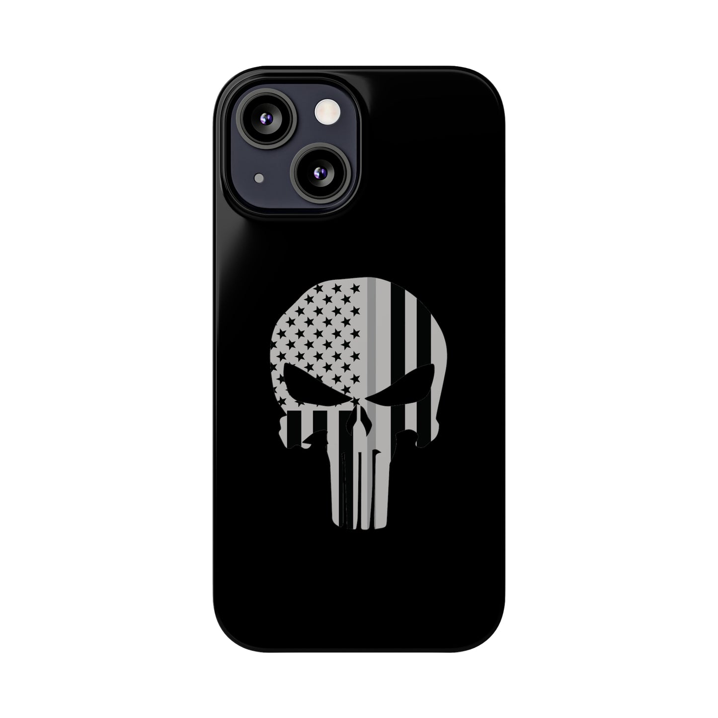 American Punisher Collection (Thin Silver Line) - iPhone Cases