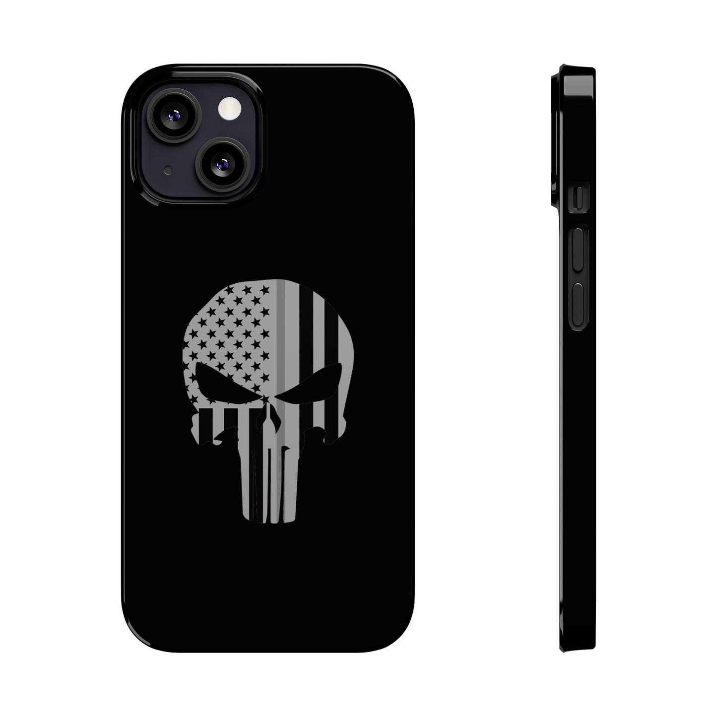 American Punisher Collection (Thin Silver Line) - iPhone Cases