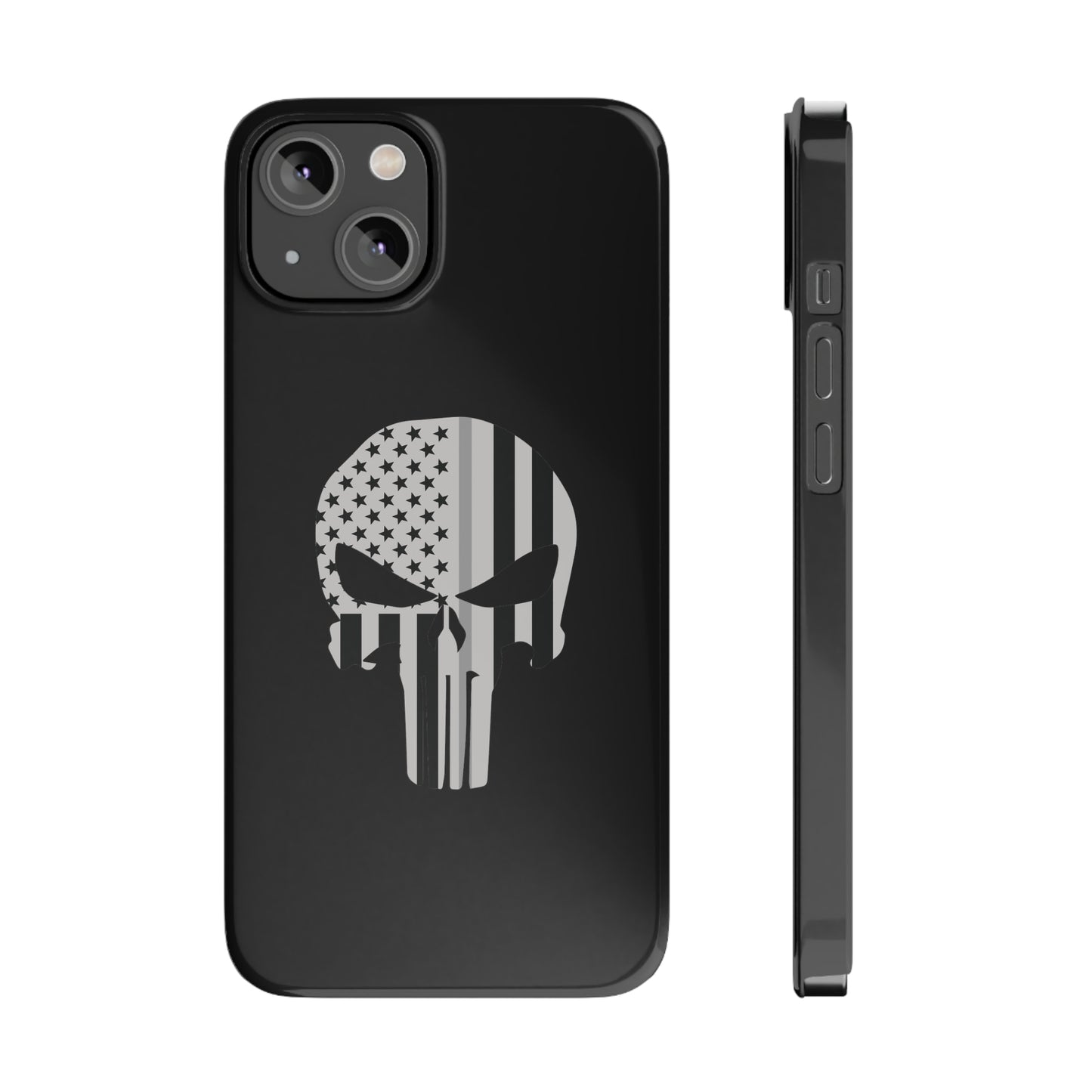 American Punisher Collection (Thin Silver Line) - iPhone Cases