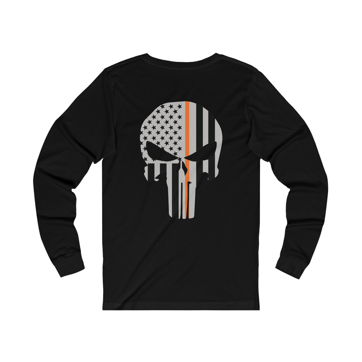 American Punisher Collection (Thin Orange Line) - Unisex Jersey Long Sleeve Tee