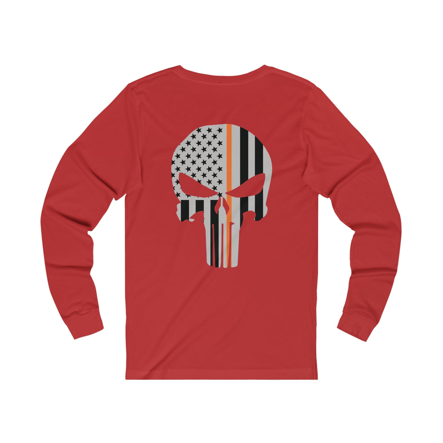 American Punisher Collection (Thin Orange Line) - Unisex Jersey Long Sleeve Tee