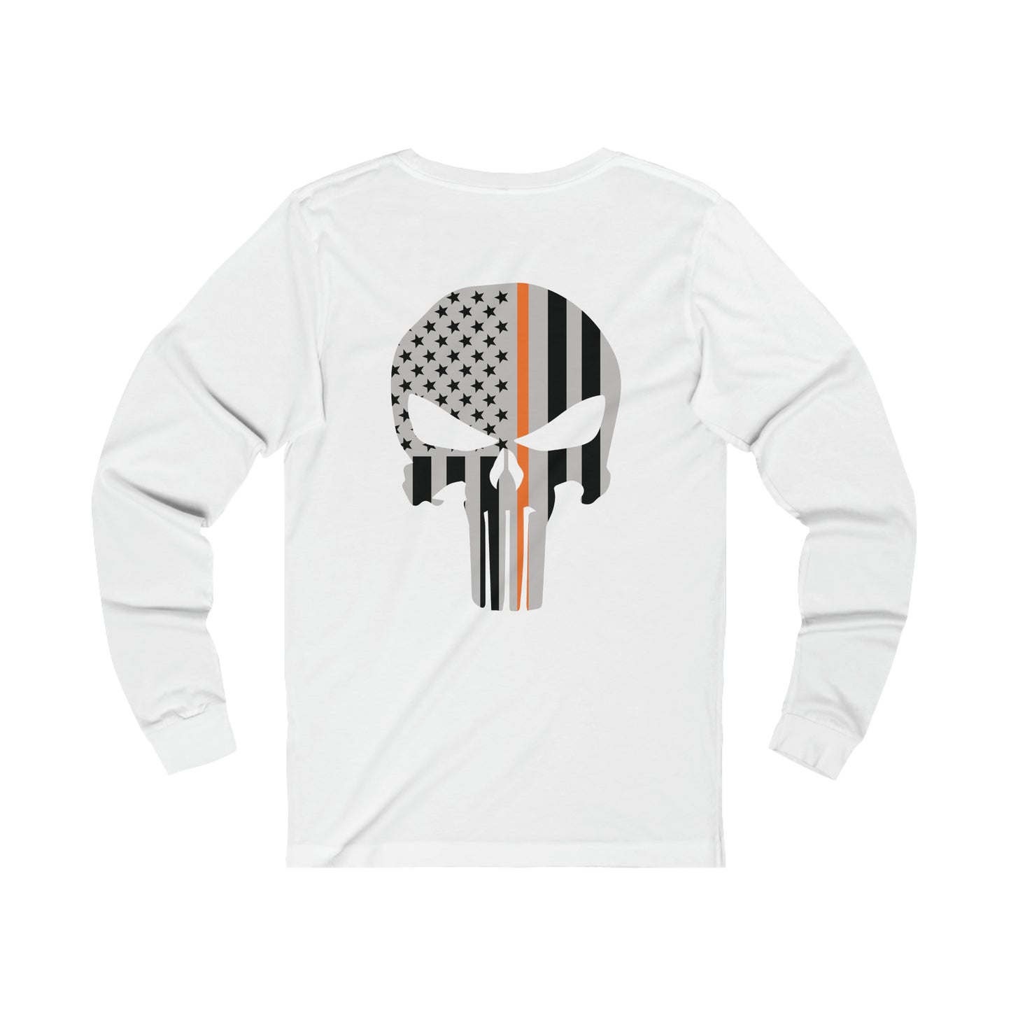 American Punisher Collection (Thin Orange Line) - Unisex Jersey Long Sleeve Tee