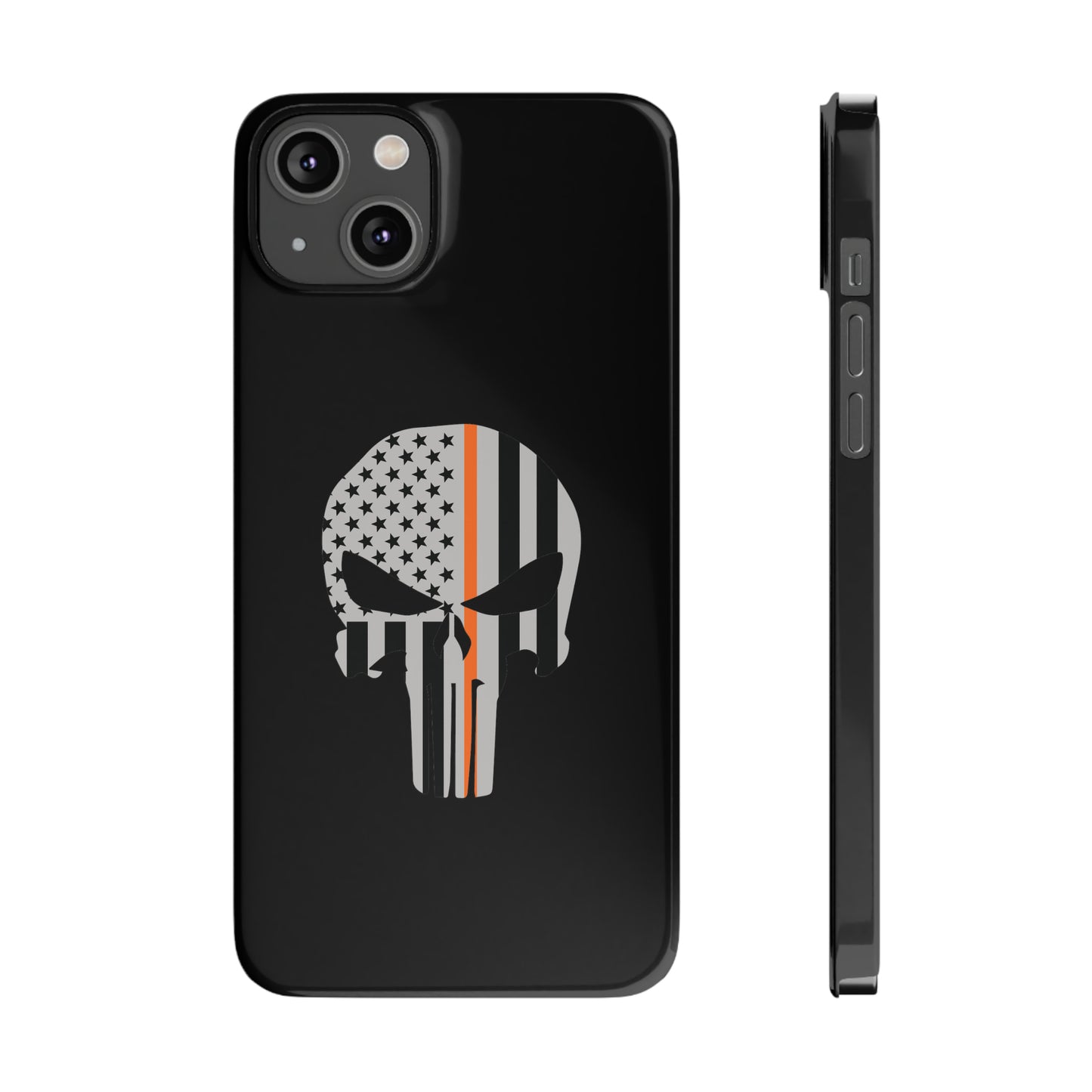 American Punisher Collection (Thin Orange Line) - iPhone Cases