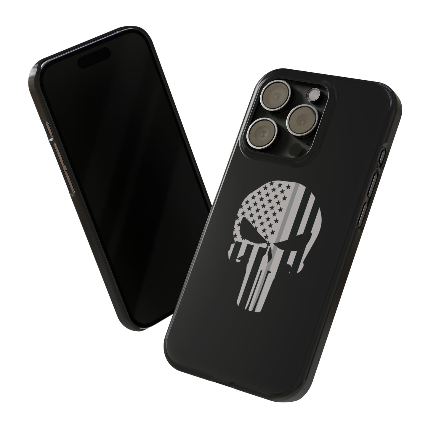 American Punisher Collection (Thin Silver Line) - iPhone Cases