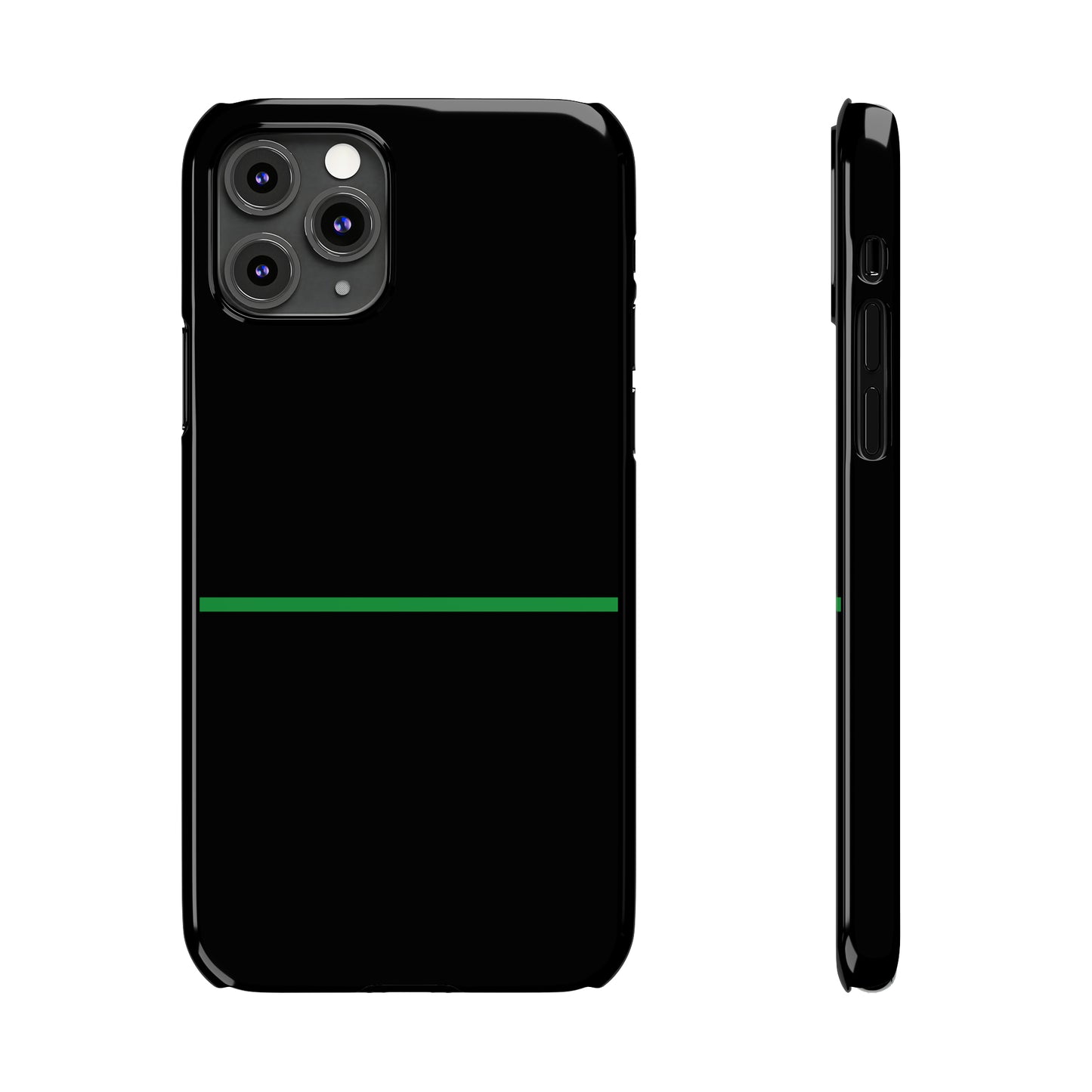 Thin Line Collection (Thin Green Line) - iPhone Cases