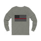 Never Forget Collection (Thin Red Line) - Unisex Jersey Long Sleeve Tee