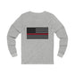 Never Forget Collection (Thin Red Line) - Unisex Jersey Long Sleeve Tee