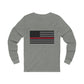 Never Forget Collection (Thin Red Line) - Unisex Jersey Long Sleeve Tee