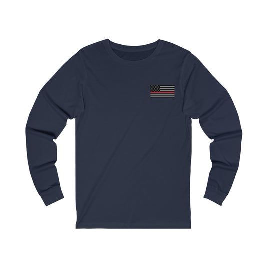 Never Forget Collection (Thin Red Line) - Unisex Jersey Long Sleeve Tee