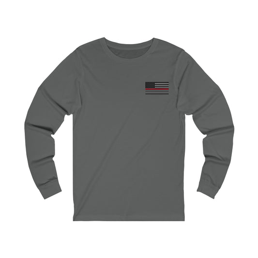 Never Forget Collection (Thin Red Line) - Unisex Jersey Long Sleeve Tee