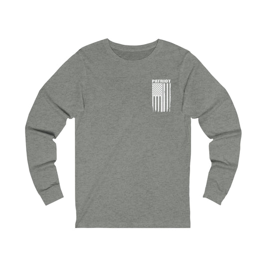 Patriot Collection (Thin Silver Line) - Unisex Jersey Long Sleeve Tee