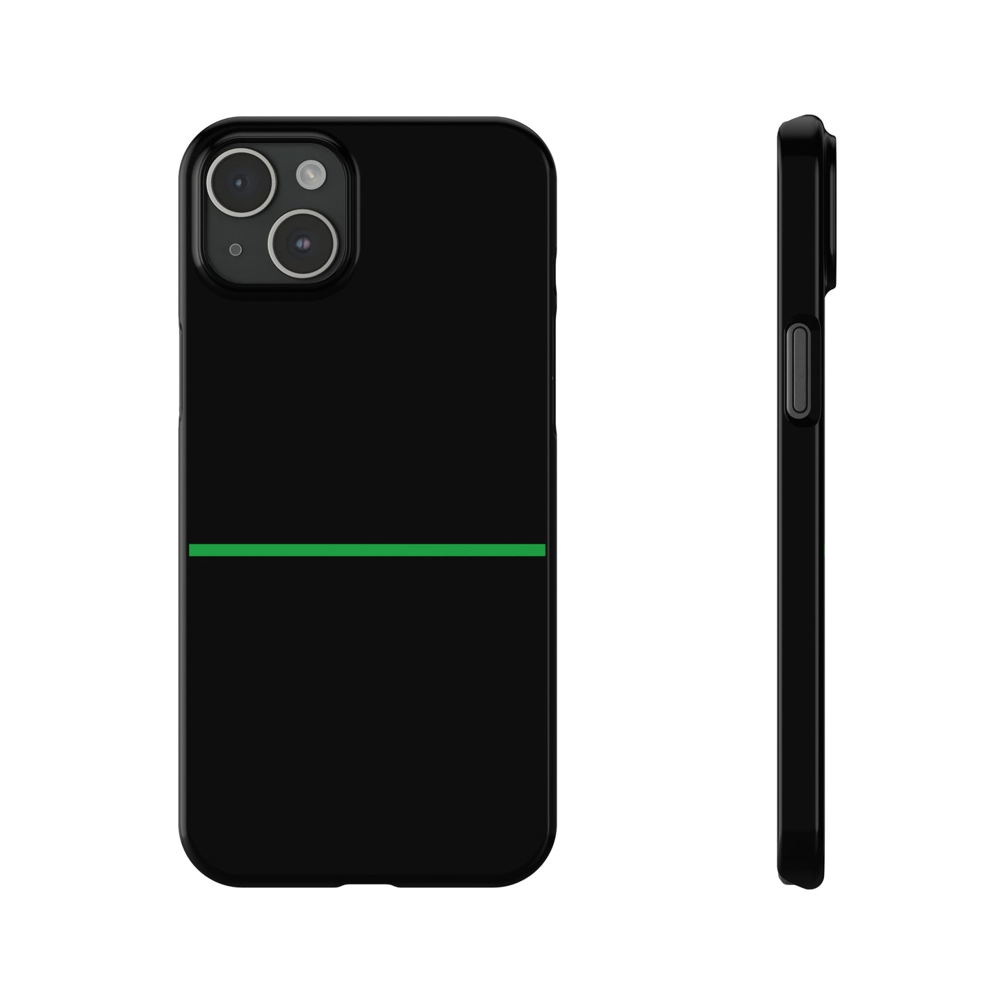 Thin Line Collection (Thin Green Line) - iPhone Cases