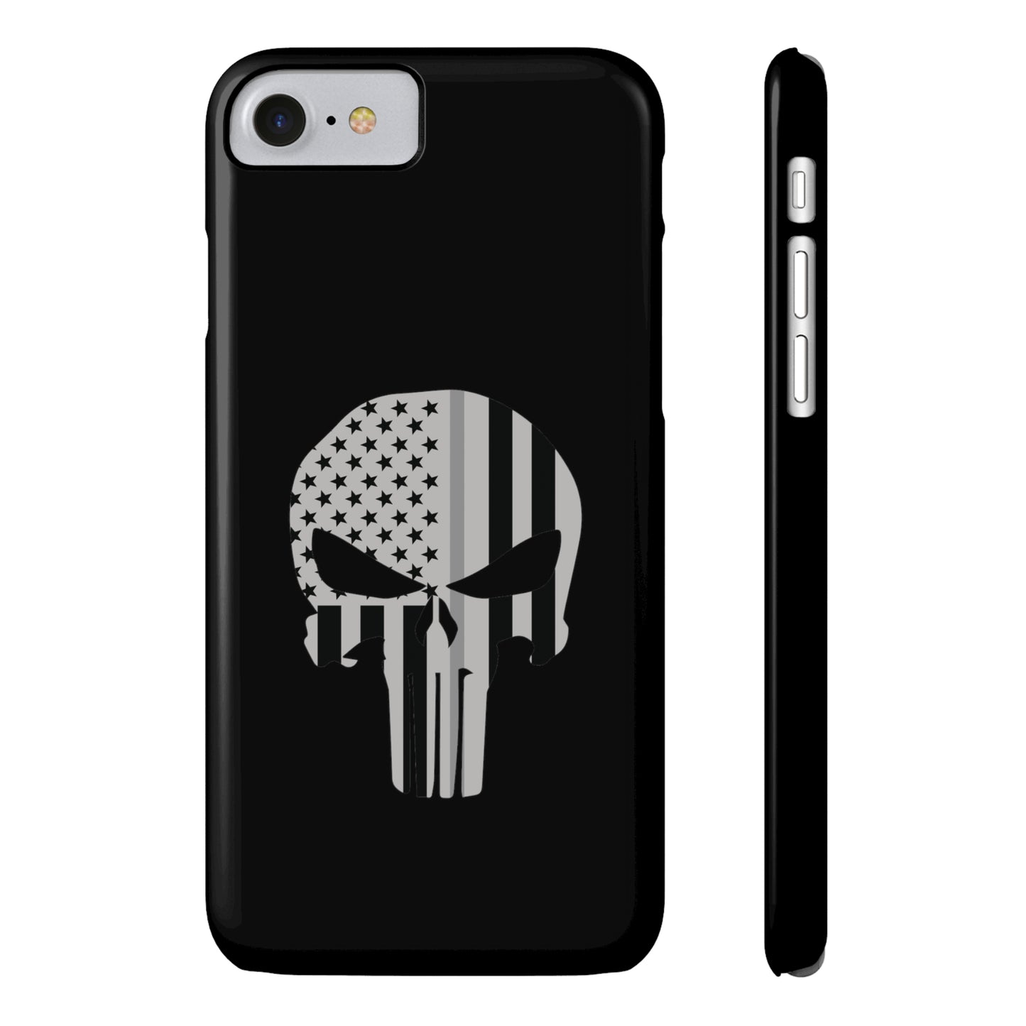 American Punisher Collection (Thin Silver Line) - iPhone Cases