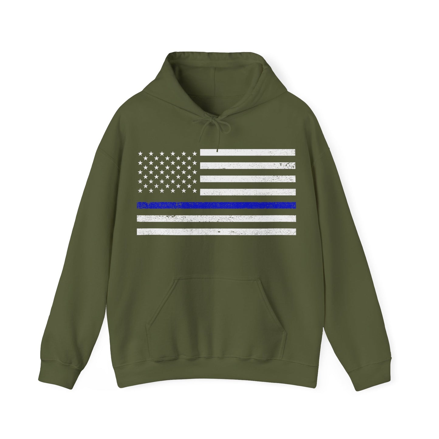 Warrior Collection (Thin Blue Line) - Unisex Heavy Blend™ Hooded Sweatshirt